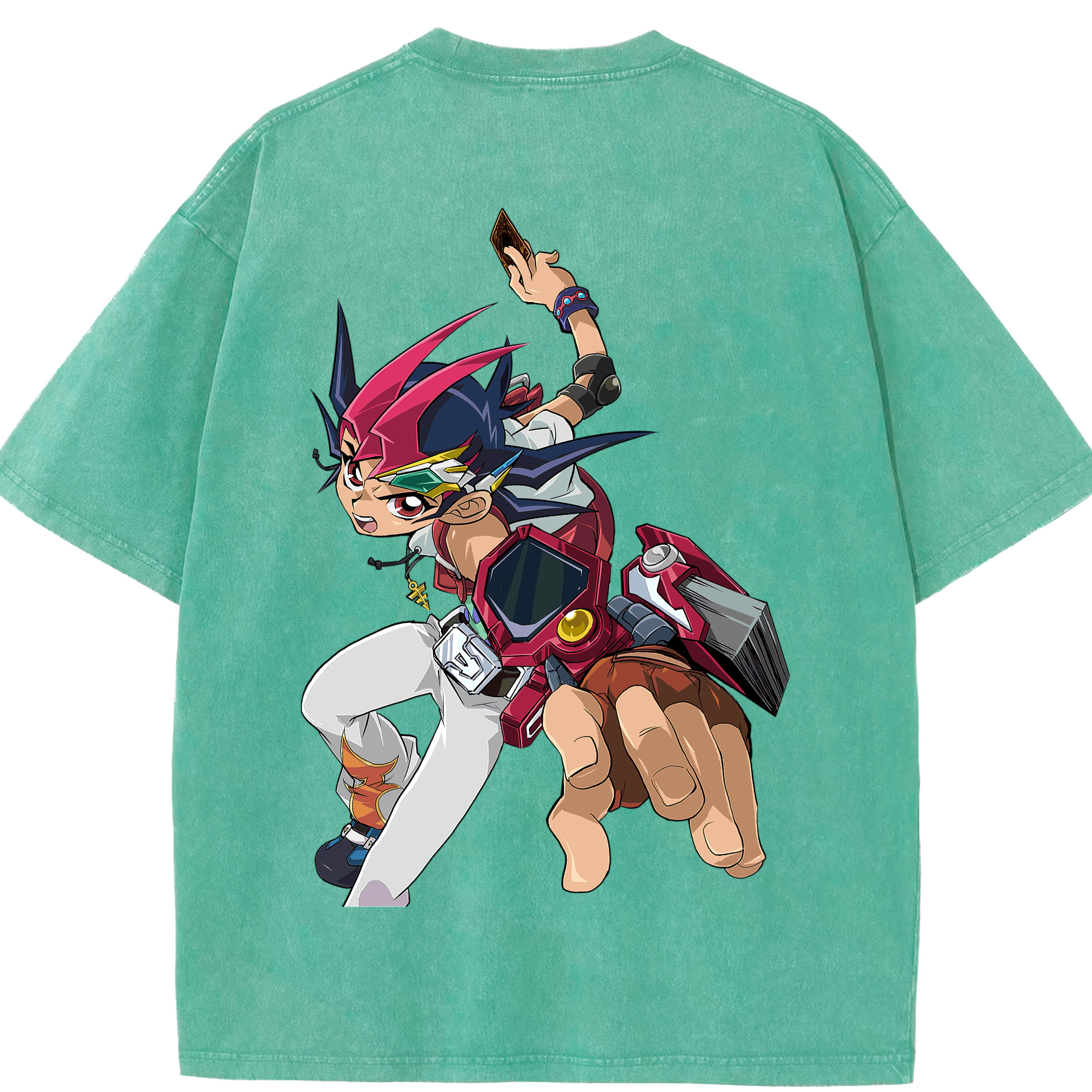 （画像用） 遊☆戯☆王 Yu-Gi-Oh! 綿100% ヴィンテージ風 半袖Tシャツ（背面プリント）
